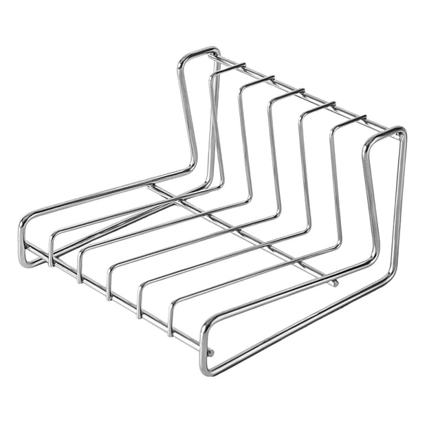 Estante para almacenar platos Estante para platos Estante organizador de acero inoxidable Estante multifuncional para cuencos 6 cuadrícula