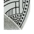 thumbnail image 6 of Unique Loom Outdoor Traditional Collection Area Rug - Deco (3' 1" Round White and Black), 6 of 6