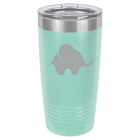 

Tumbler Stainless Steel Vacuum Insulated Travel Mug Baby Elephant (Teal 20 oz)