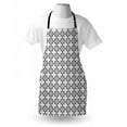 thumbnail image 4 of Abstract Apron, Squares and Bold Streaks Pattern in a Monochromatic Design, Unisex Kitchen Bib with Adjustable Neck for Cooking Gardening, Adult Size, Charcoal Grey and White, by Ambesonne, 4 of 4