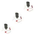 thumbnail image 1 of Guardoinrt Car Universal Carbon Fiber Style Tailpipe Tip Muffler 03 Red Light circle edge 3Set, 1 of 6