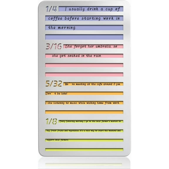 Metal Stencils for Wood Burning Stainless Steel Straight Line Stencil Reusable Templates for Engraving Painting Embossing Journaling Bookmark DIY for DIY