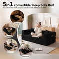 thumbnail image 3 of DILORA Convertible Sleeper Sofa Bed,Compressed Floor Boneless Couch,Modular Modern Corduroy Sofa for Living Room Bedroom,Easy Assembly(Black)78.8'', 3 of 9