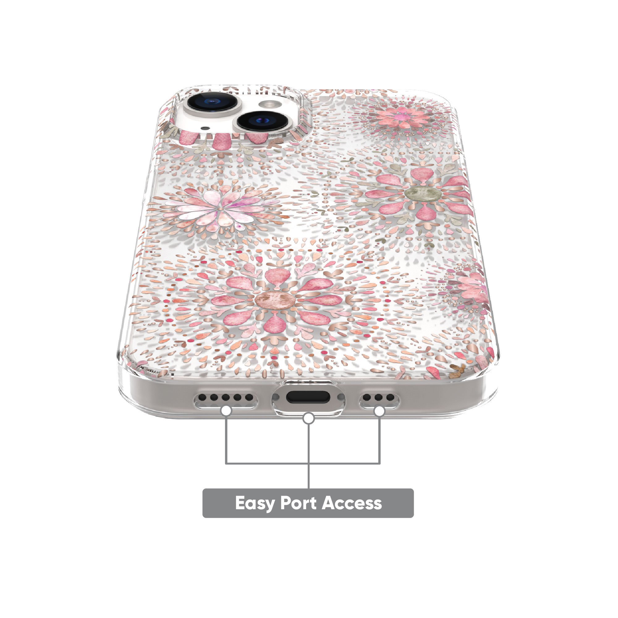 onn. Blush Mandala Phone Case for iPhone 14 / iPhone 13