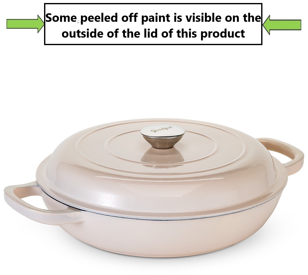 Goodful 3.5Qt. Enameled Cast Iron Braiser with Lid, Perfect for Making