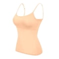 thumbnail image 4 of HAYIMI Women Seamless Spaghetti Strap Built In Bra Camisole Soft Comfort Stretch Sleeveless Tank Tops With Light Support And Smooth Back Design Summer Round Neck Solid Color Versatile Vests, 4 of 6