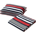 thumbnail image 2 of All American Collection 2pc Modern Contemporary Soft Comfy Bedroom Bedspread Quilt Set (Red/Navy, Twin), 2 of 11