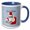 Blue/White, variant on 3drose, Cool Dude Santa Dj Christmas Party Track Remix, 11oz Two-tone Black Mug