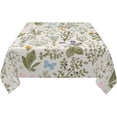 thumbnail image 2 of Spring Tablecloth Square 60x60 Inch,Sage Green Wild Flowers Table Cloth,Stain Resistance Polyester Seasonal Summer Floral Table Covers for Kitchen Dining,Small Tablecloth for Parties Picnic, 2 of 6