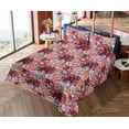 thumbnail image 4 of Ambesonne Vintage Fitted & Flat Sheet with Shams 4 Pcs Set, Watercolor Summer Flowers, Queen, Dark Coral and Sage Green, 4 of 5