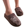 thumbnail image 1 of Fusipu Winter Soft Non-slip Cats Print Warm Women Men Non-Slip Indoor Shoes Slippers, 1 of 8