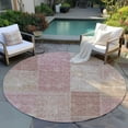 thumbnail image 6 of Addison Rugs Chantille Indoor/Outdoor Transitional Patchwork Blush Washable Round Rug, 8' x 8', 6 of 6