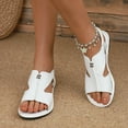 thumbnail image 2 of Mostsola Womens Flat Sandals Open Toe Slippers Lightweight Fashion Slingback Flats Beach Shoes, 2 of 7