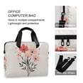 thumbnail image 4 of FORMRS 16" Laptop Bag Carrying Sleeve Case with Handle Travel Shoulder Briefcase, Pink Flower, 4 of 8