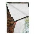 thumbnail image 2 of Landscape Soft Flannel Fleece Throw Blanket, Pillar of Old Stone Bridge in Rural Area Historic Architecture Landmark, Cozy Plush for Indoor and Outdoor Use, 70" x 90", Brown Green, by Ambesonne, 2 of 5
