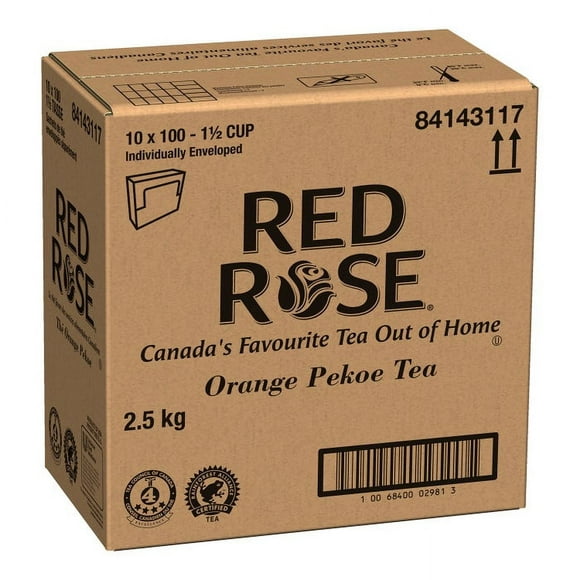 Red Rose Housse de Protection pour Sachets de Thé Orange [10x100 ct]