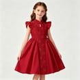 thumbnail image 2 of Tfken Girls Dresses Soft Comfy Holiday Travel Girls Tutu Dresses A Line Floral Decoration Party Fashion Toddler Cute Clothes Size 9 Years, 2 of 5