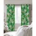 thumbnail image 3 of Fsddascl Green Ombre Scale Blackout Curtains for Bedroom/Living Room, Thermal Insulated Kitchen Curtains, Abstract Art Ocean Coastal Grommet Darkening Window Treatment Drapes 52"x72"x2, 3 of 8