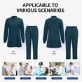 thumbnail image 6 of VIAOLI Women's Medical Scrub Set - Half-Zip Mid-Length Top with Drawstring Pants, for Nurse Uniform, Multiple Colors, 6 of 7