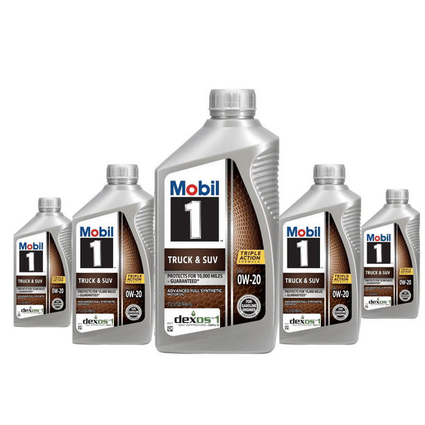 Mobil 1 124592 Truck & SUV Full Synthetic Motor Oil 0W20, Pack of 5