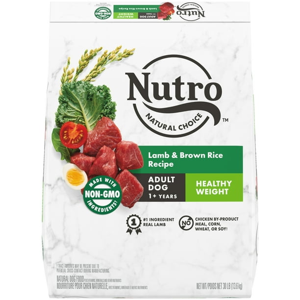 NUTRO NATURAL CHOICE Adult Healthy Weight Dry Dog Food, Lamb & Brown