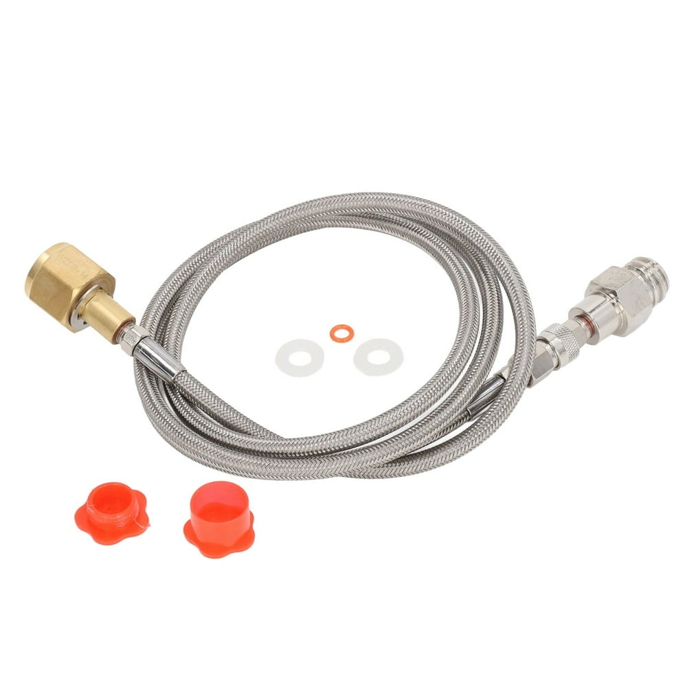 VINGVO tuyau de CO2 avec manomètre Adaptateur de tuyau de 24 pouces de VINGVO tuyau de CO2 avec manomètre Adaptateur de tuyau de 24 pouces de