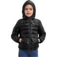thumbnail image 3 of Aislor Girls Boys Long Sleeve Ultra Lightweight Jacket Coat Winter Warm Puffer Jacket Packable Hooded Coat 3-16 A Black 5-6, 3 of 7