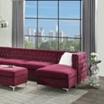thumbnail image 6 of ACME Jaszira Upholstery Modular Chaise in Burgundy, 6 of 7