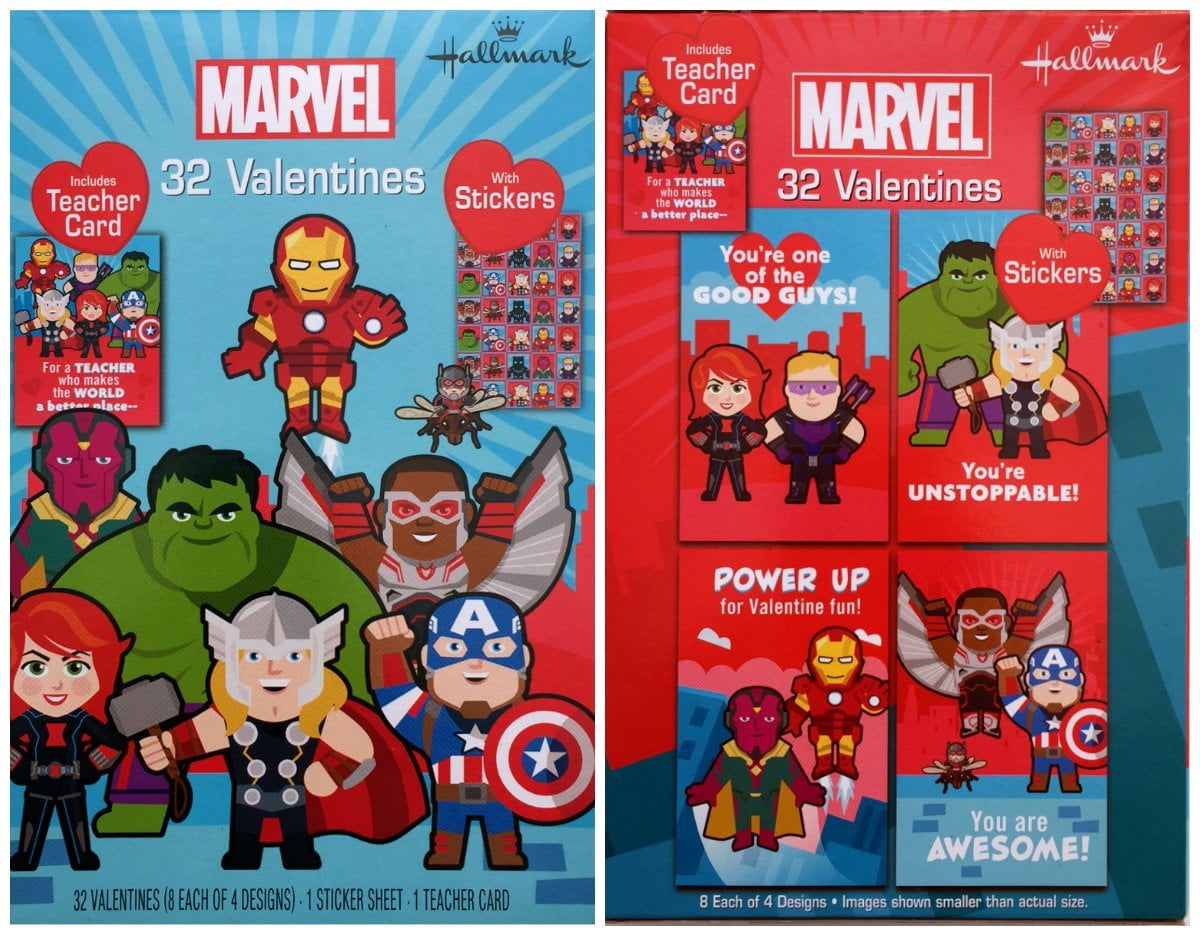 Details about   Marvel Super Hero Adventures 32 Valentines Day Cards with Stickers Hallmark 