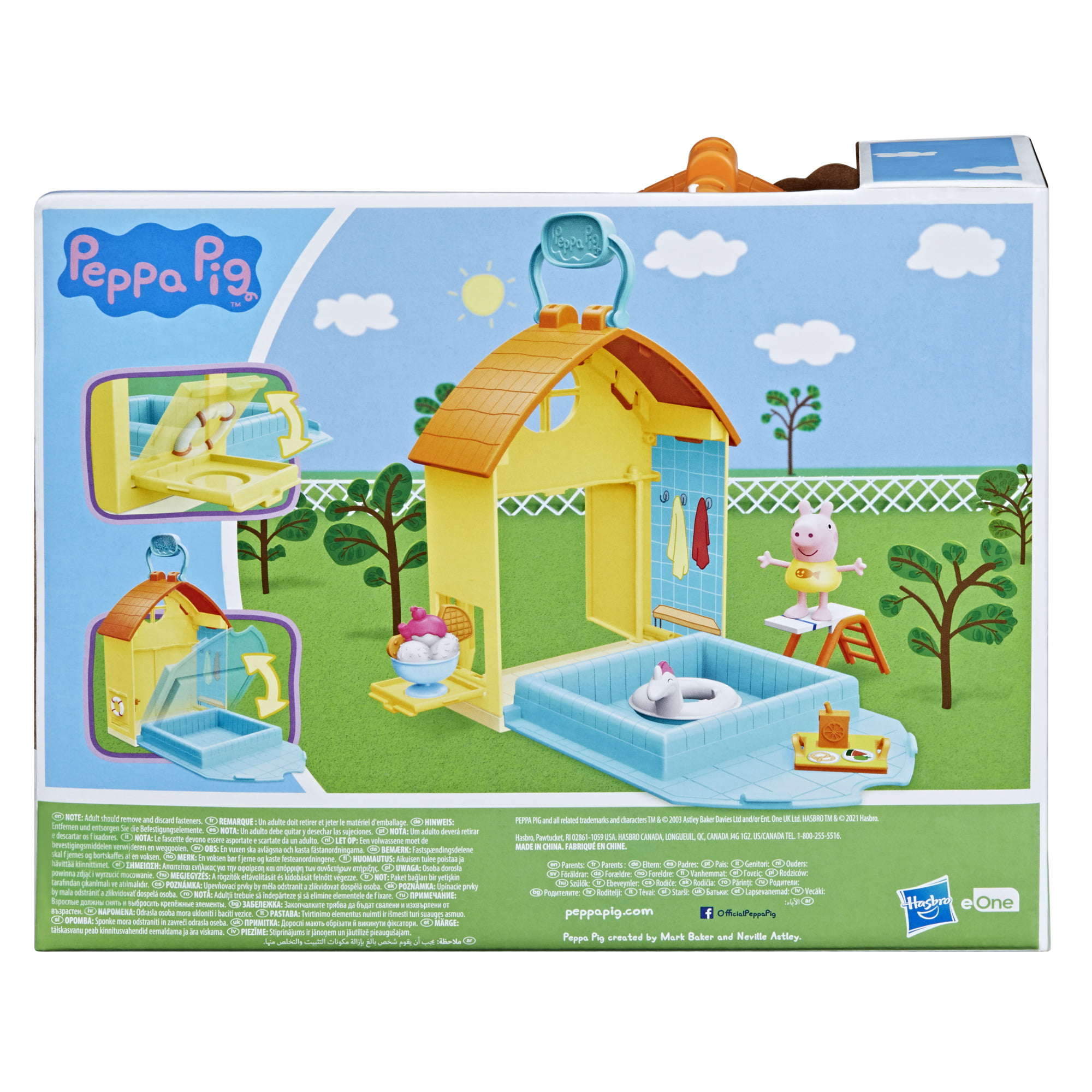 Peppa Pig Peppa’s Adventures Peppa’s Swimming Pool Fun Playset, 1 Figure, 4  Accessories
