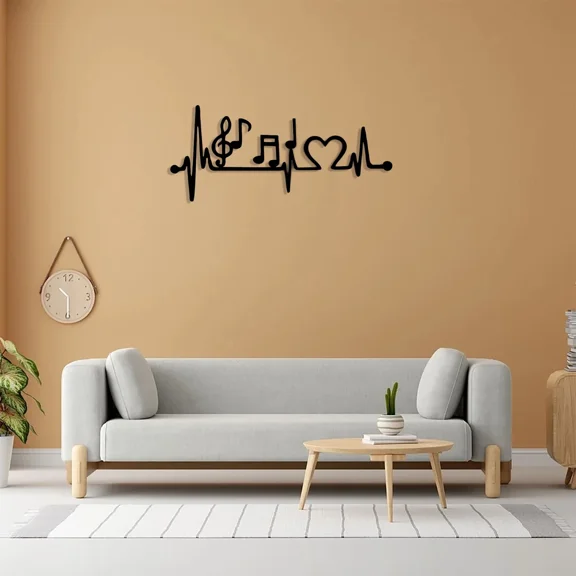 Music Metal Wall Art Decor Wall Hanging For Home Office Living Room Bedroom