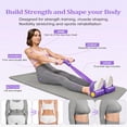 thumbnail image 4 of BYXAS 4 Tube Pedal Resistance Bands, Multi-Functional Sit-Up Pull Rope, 21 Shape Fitness Stretching Trainer for Arms & Leg Workouts, Home Gym Equipment for Beginners, Purple, 4 of 14