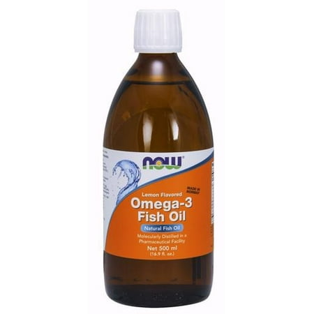 Oméga 3 d'huile de poisson citron NOW Foods 500 ml liquide