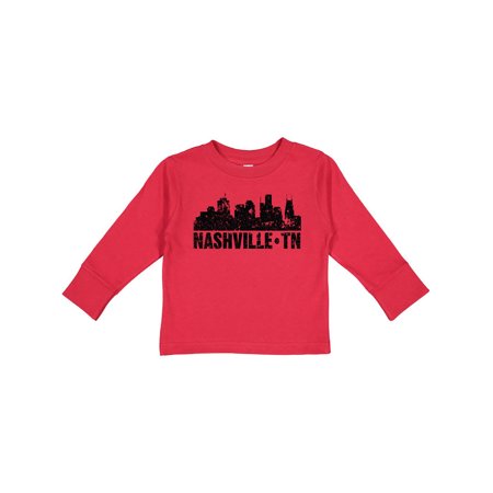 

Inktastic Nashville Skyline Grunge Gift Toddler Boy or Toddler Girl Long Sleeve T-Shirt