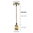 thumbnail image 3 of DYstyle Vintage Hanging E27 / E26 Pendant Light Holder Kit Ceiling Retro Industrial Style Lamp Holder Kit, 3 of 4