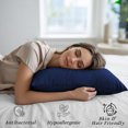 thumbnail image 6 of Amay Organic Cotton Pillowcases, Set of 2 Soft & Breathable 500TC Luxury Classic Weave Pillow Covers, King Size, Cooling & Durable Hotel Quality Bedding Essentials, Navy Blue, 6 of 7