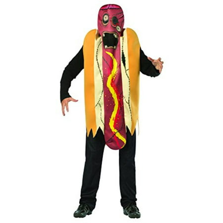 Zombie Hot Dog Men's Adult Halloween Costume, One Size,