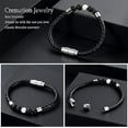thumbnail image 4 of Lava Stone Leather Cremation Memorial Urn Bracelet Tiger Eye Stone Cremation Bangle Keepsake Urn Bracelet for Ashes For Women/Men, 4 of 7
