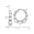 thumbnail image 4 of Boucles d'Oreilles Créoles en Argent Sterling avec Perle de Culture d'Eau Douce Blanche, 4 of 5