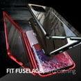 thumbnail image 4 of 360° Front+Back Clear Tempered Glass Metal Magnetic Case Cover For SAMSUNG S21 (Silver), 4 of 5
