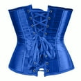 thumbnail image 3 of Povozer Corset Top for Women Pirate Corsets Shapewear Steampunk Corset Overbust(Blue,L), 3 of 3