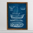 thumbnail image 2 of Antique Ship Blueprint I - Barnwood Framed Canvas - 18 x 24 - Maple, 2 of 4