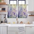 thumbnail image 2 of Lavender Kitchen Curtains Window Panels, Purple Floral Spring Country Nature Wildflower Plant Insulated Window Treatment Curtain, Grommet Curtains for Bedroom/Living Room/Bathroom, 2 Piece 52"Wx45"L, 2 of 8