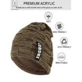 thumbnail image 4 of Gustave 2-Pieces Winter Beanie Hat Scarf Set Warm Knit Hat Thick Knit Skull Cap for Men Women Christmas New Year Gift "Khaki", 4 of 8