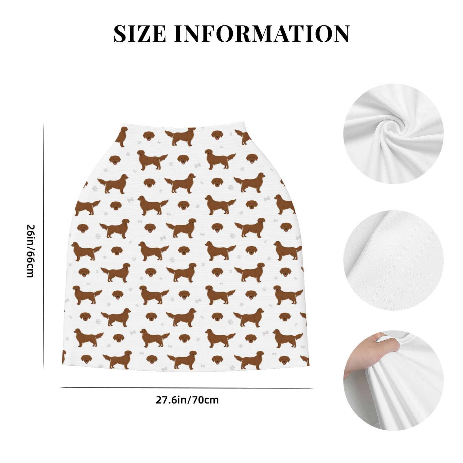 Fotbe Labrador Retriever Dog Pattern Car Seat Covers for Babies, Nursing Breastfeeding Cover Carseat Canopy, Soft Stretchy Carrier Cover
