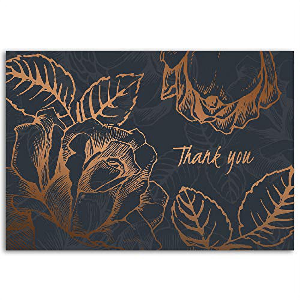 Great Papers Copper Flower Thank You Card 4.875" x 3.375" 50/Pack (2015126)