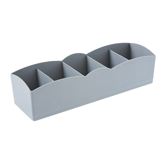 Cuxi 5 Cell Drawer Organizer, Stackable Storage Box for Underwear Socks Jewelry, Multipurpose Plastic Divider, for Closet Desk, Storage Box I