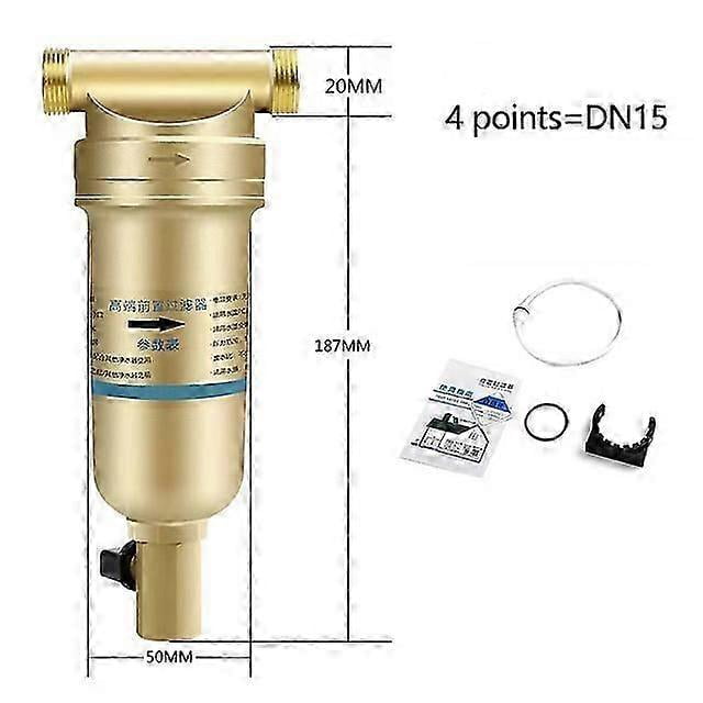 Brass Whole House Pre Filter Household Tap Water Pipe Gas Water Heater Underfloor Heating Boiler Household Water PurifierIn