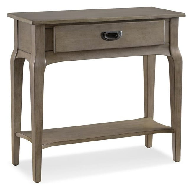 Leick Home Table Console en Bois Massif avec Tiroir Gris