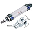thumbnail image 5 of Uxcell 25mm Bore 50mm Stroke Pneumatic Air Cylinder with Y Connector and 4Pcs Quick Fitting Set, 5 of 6